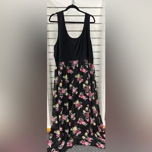 Torrid Size 4 Dress - Black Top and Floral Bottom